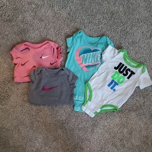 Nike Pink and Gray Bodysuits for Active Comfort